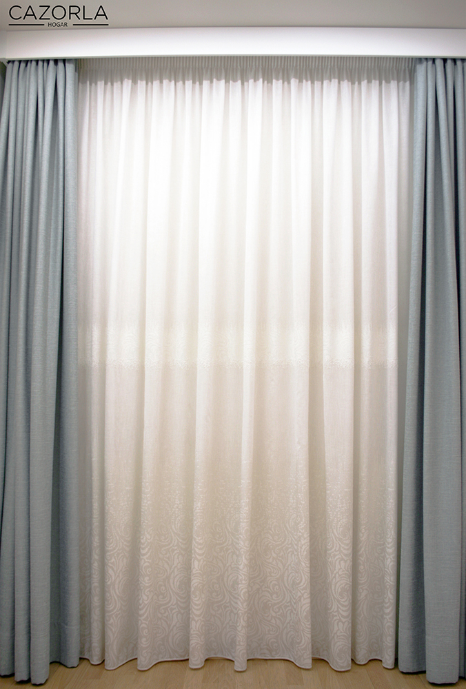 cortinas dobles a medida riel cuerdas galería blanca hogar cazorla córdoba